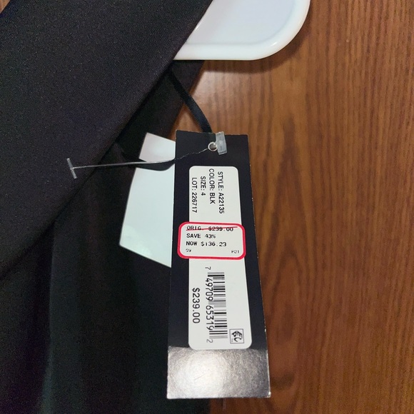 NWT Betsy & Adam Lord and Taylor Black Formal along Maxi dress size 4 - Picture 4 of 8